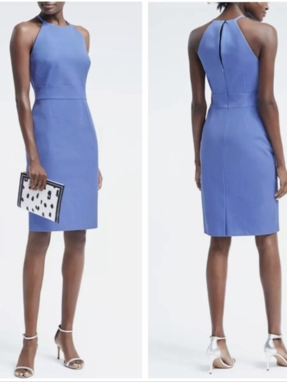 Banana Republic Periwinkle Halter Sheath Dress